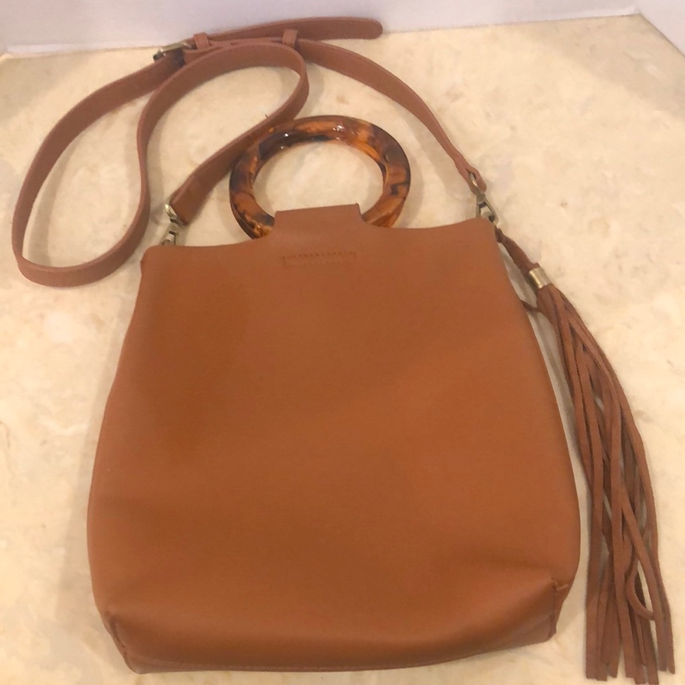 Convertible Crossbody Handbag with Bracelet Hoops